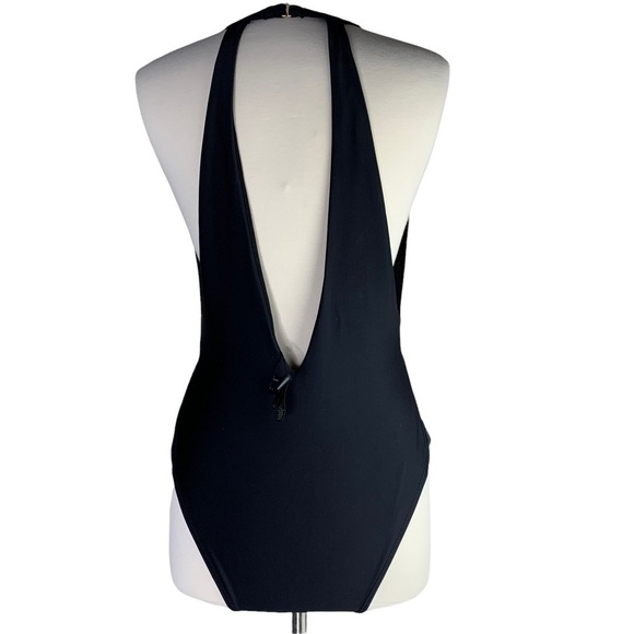 LA Hearts Black One Piece Swimsuit with Mesh Side Panels Size Large - Picture 6 of 8